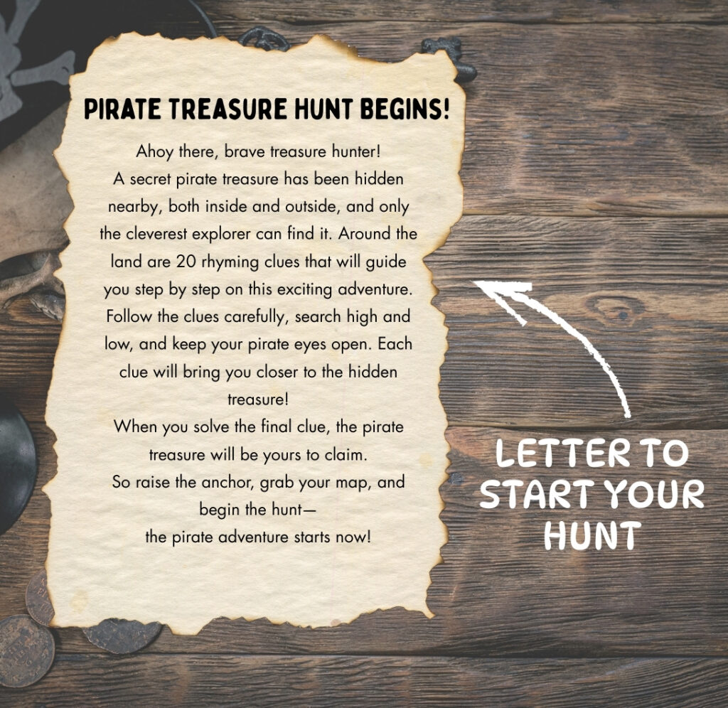 Pirate Hunt with Letter To Strat Your Hunt
