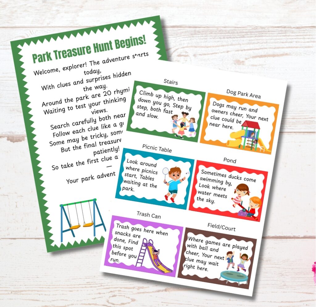 printable outdoor treasure hunt